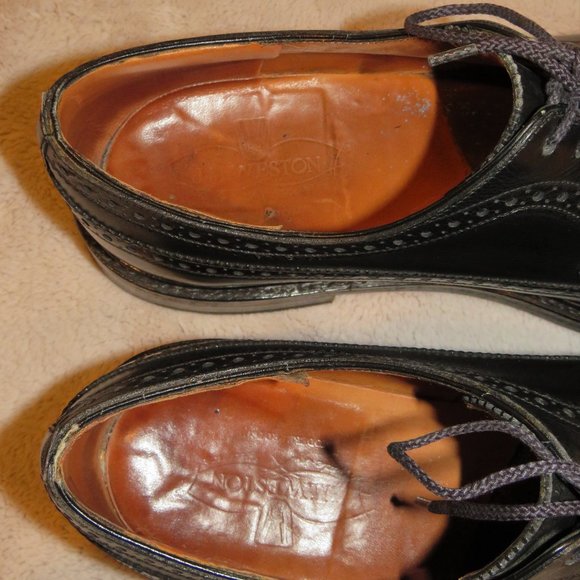 JM Weston 576 Long Wingtip Black Boxcalf Leather Men's Derby US 10 D UK 9 D - Picture 10 of 10